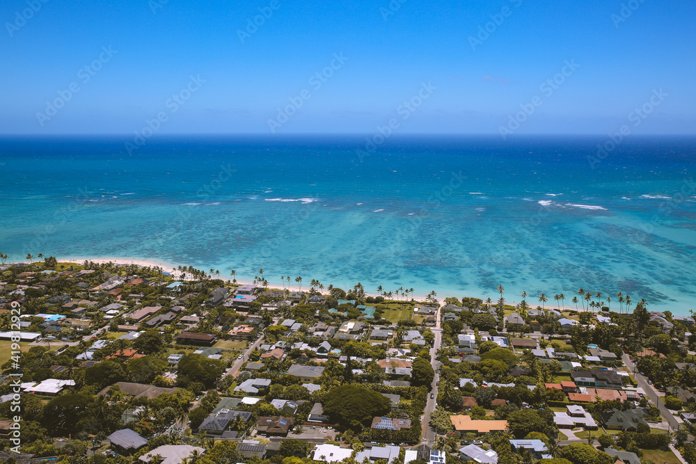 Ocean view Lanikai Kailua Oahu island Hawaii | Nature Sea Landscape Ocean view Lanikai Kailua Oahu island Hawaii | Nature Sea Landscape
