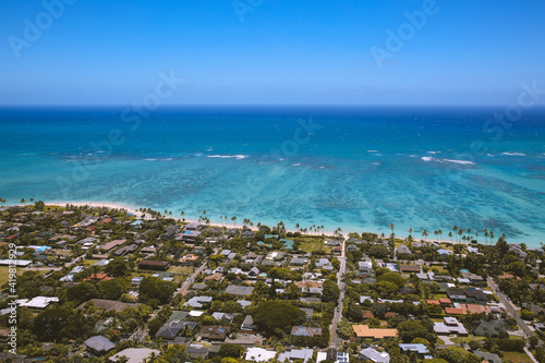 Ocean view Lanikai Kailua Oahu island Hawaii | Nature Sea Landscape