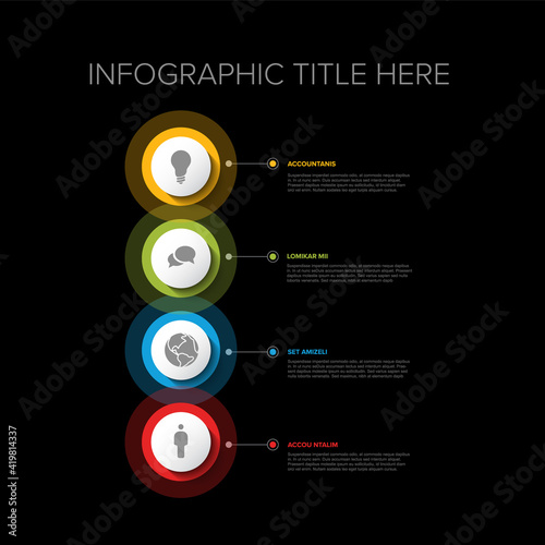Multipurpose Infographic template with four elements 3 from 6