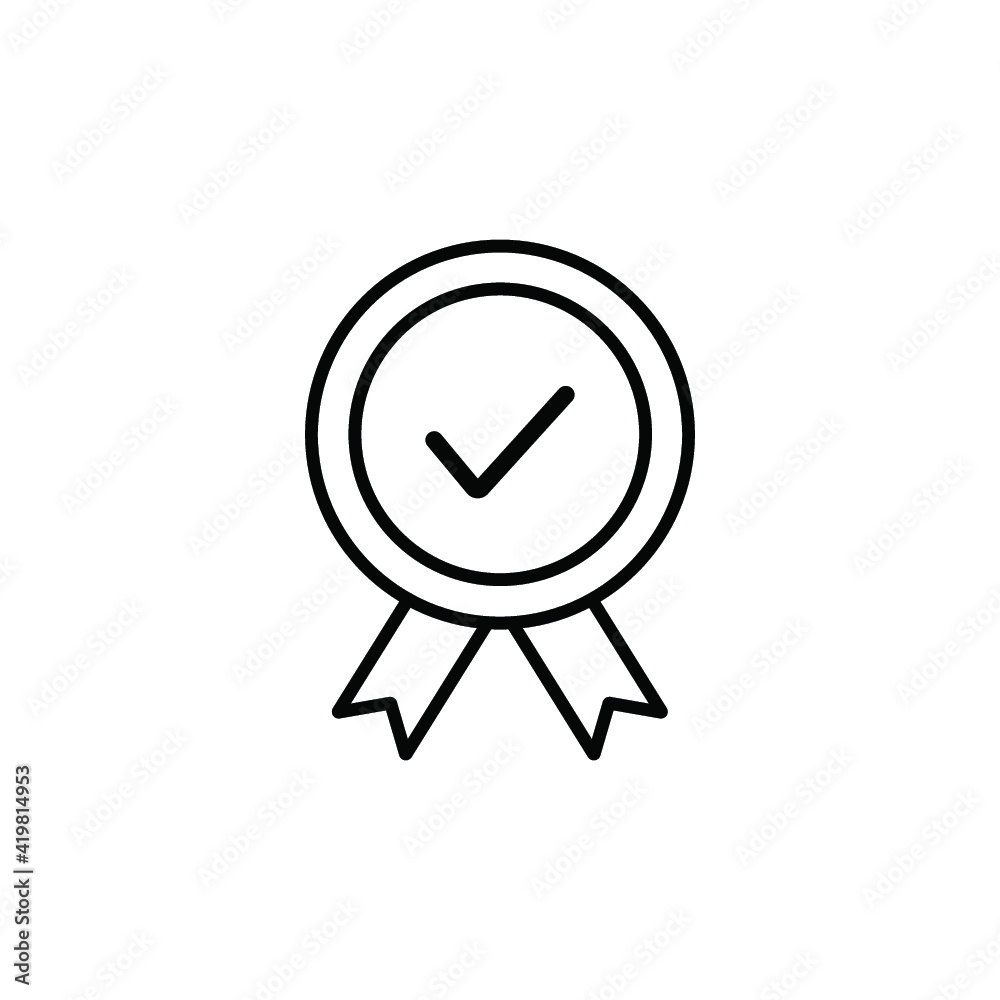 Quality guarantee icon in trendy outline style design Quality guarantee icon in trendy outline style design