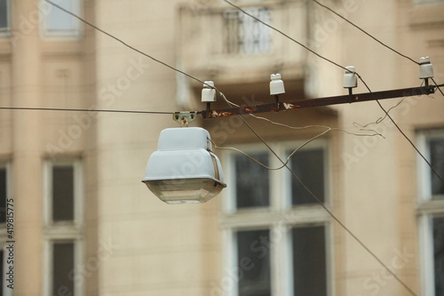 twentieth century street lighting, old street lamp