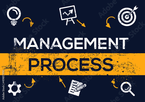 Creative (management process) Banner Word with Icon ,Vector illustration.