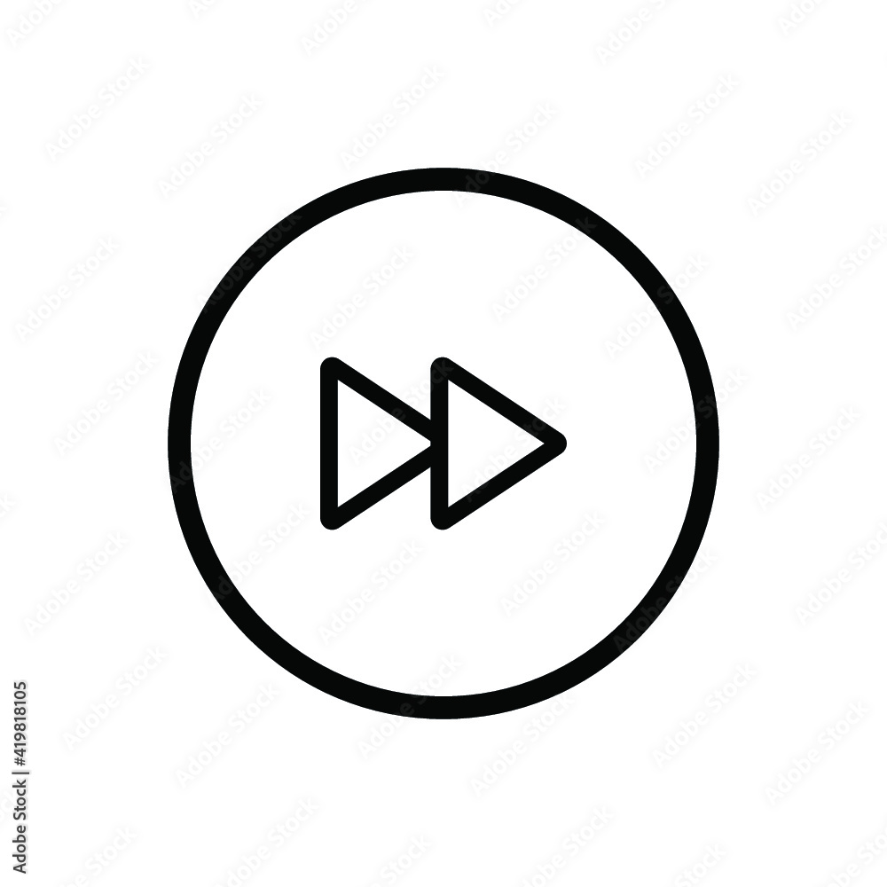 Forward Button Icon, Skip, Next, Music Sign is in Line Style Forward Button Icon, Skip, Next, Music Sign is in Line Style