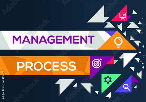 Creative (management process) Banner Word with Icon ,Vector illustration.