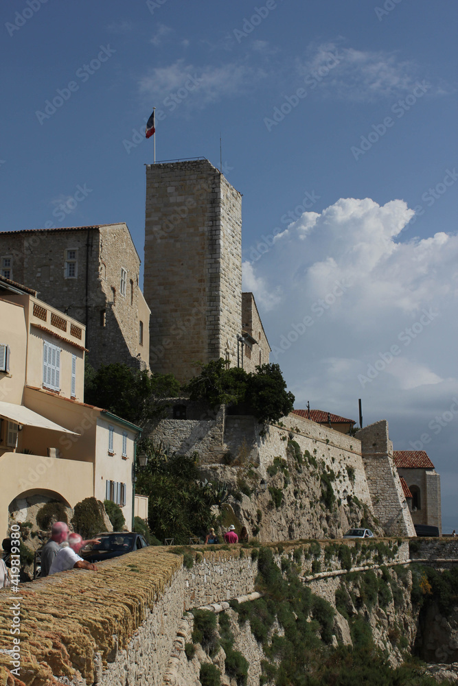 Grimaldi Castle in costal town of Antibes, French Riviera