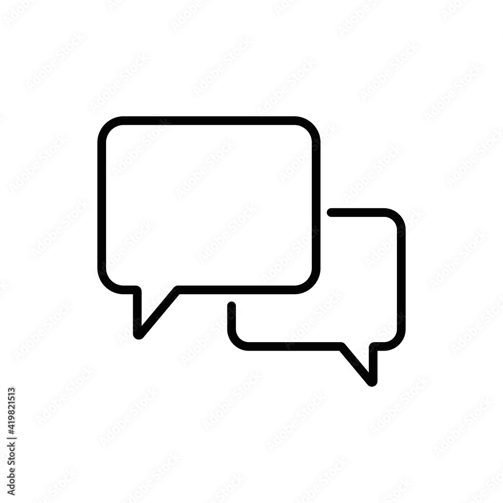 Talk bubble speech icon. Blank empty bubbles design elements. Chat on line symbol template. Talk bubble speech icon. Blank empty bubbles design elements. Chat on line symbol template.