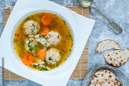 Konstfotografi Chicken and matzo ball soup