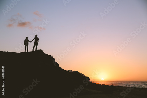 Sunset at Kaena point, Oahu Hawaii