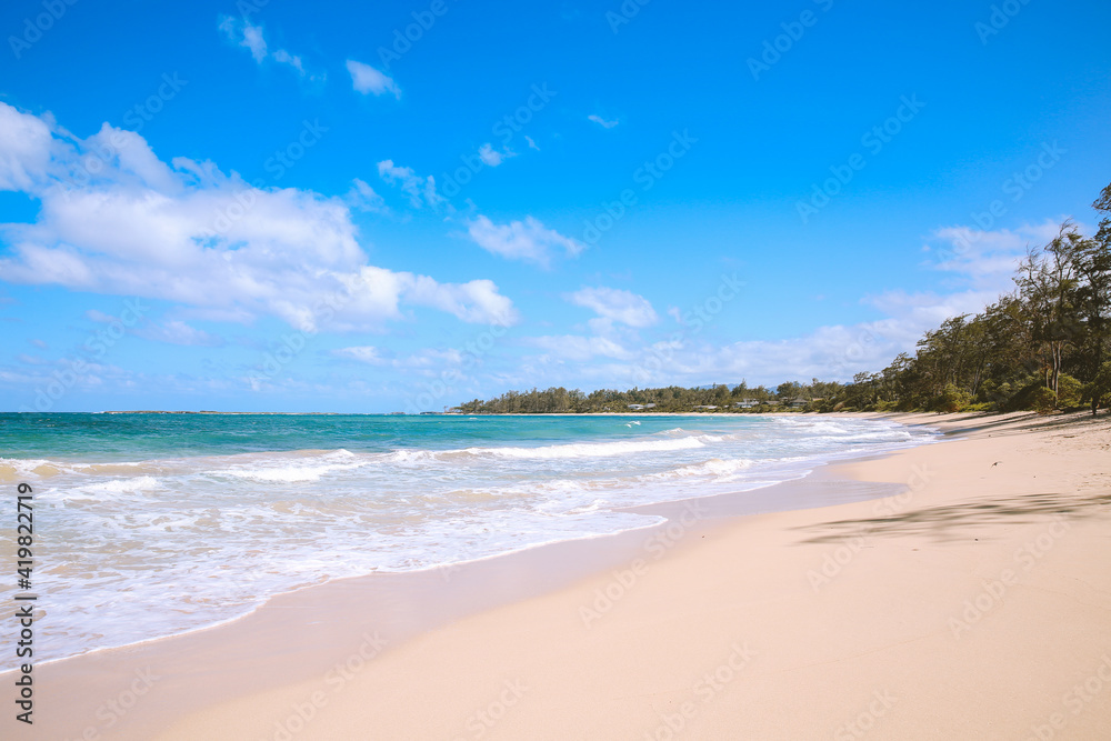 Malaekahana Beach, North shore, Oahu island, Hawaii