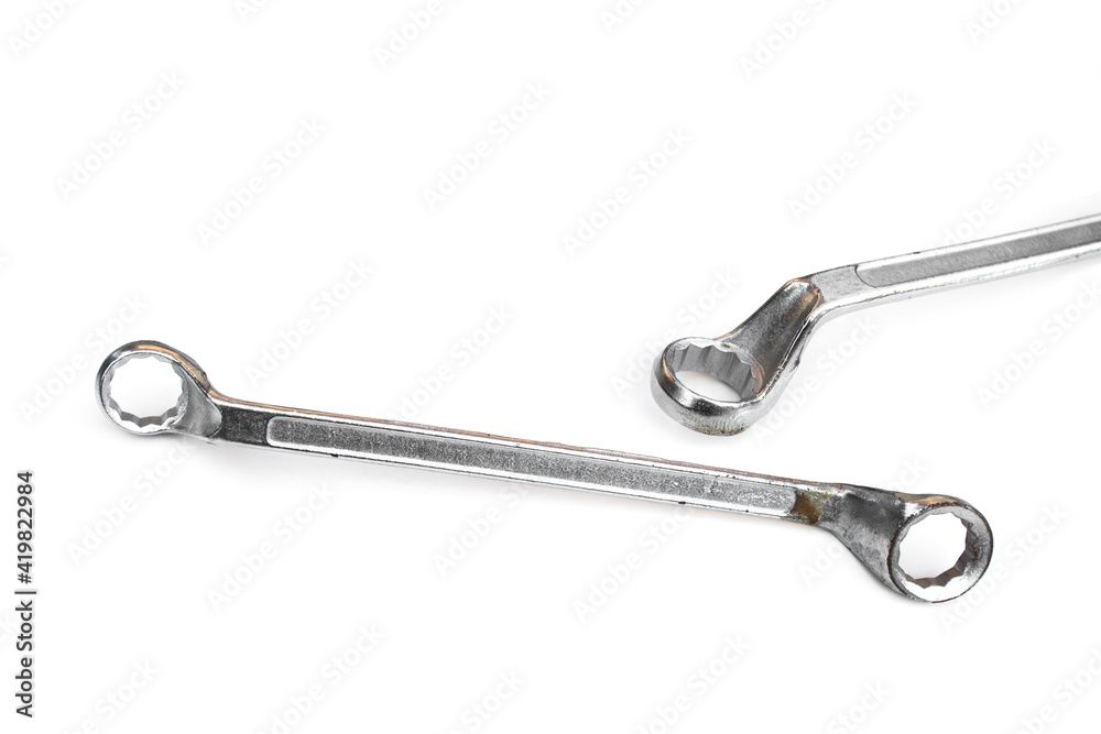 Ring wrench on white background. Ring wrench on white background.