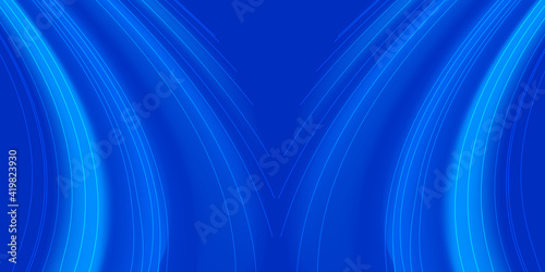 Abstract blue wave on blue Background. Vector Illustration. 