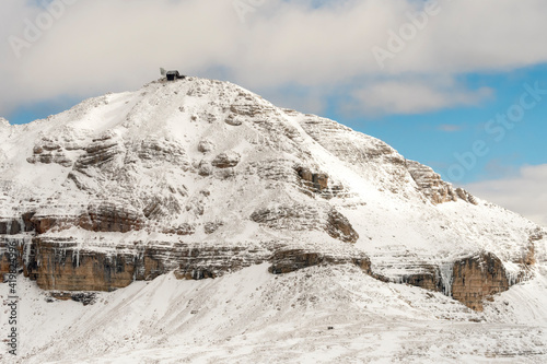 Panorama in Sass Pordoi in Trentino Alto Adige in Italy photo