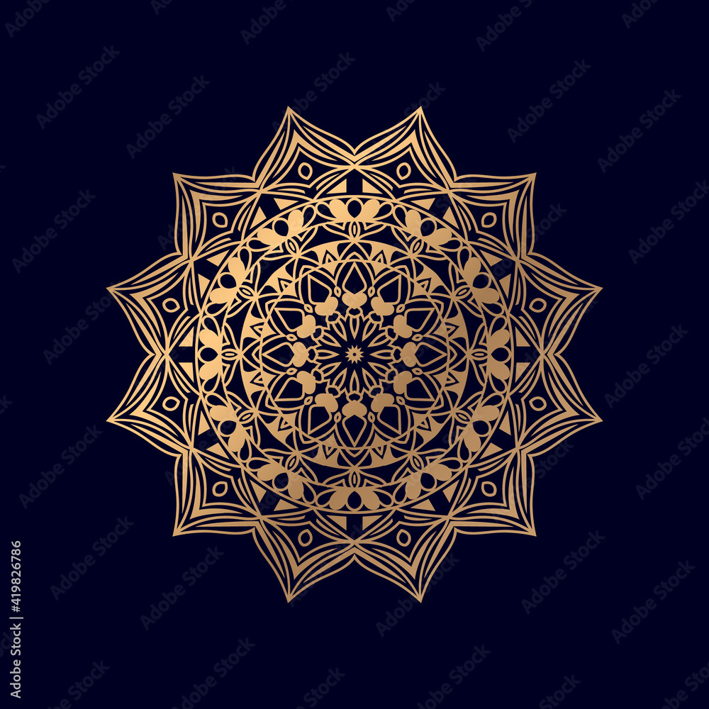 Arabic Luxury golden mandala background pattern style Vector illustration