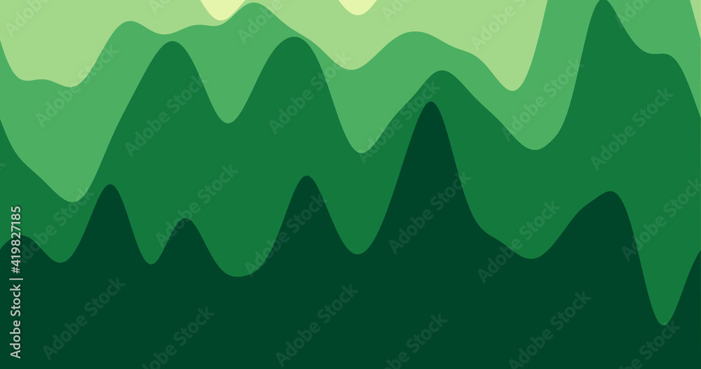Abstract waves background. Loopable smoothly moving curves in yellow green colors. Powerful footage.