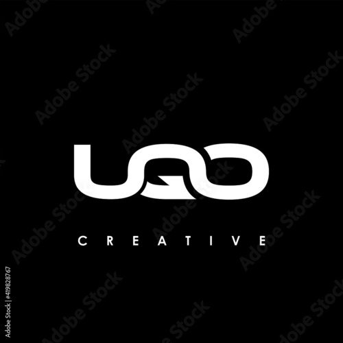 UQO Letter Initial Logo Design Template Vector Illustration