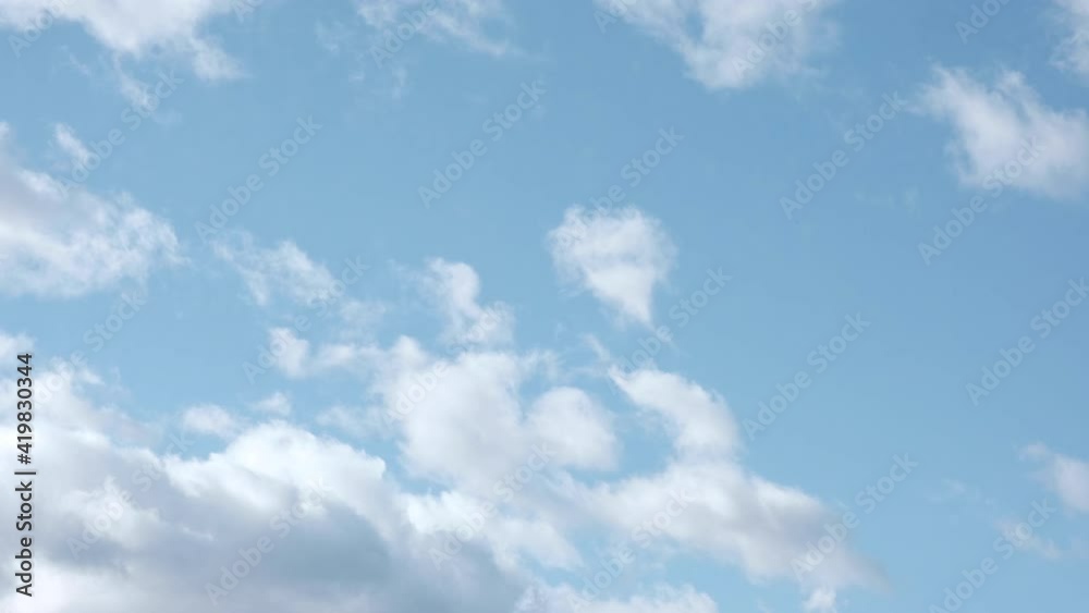 blue sky and white clouds .time lapse