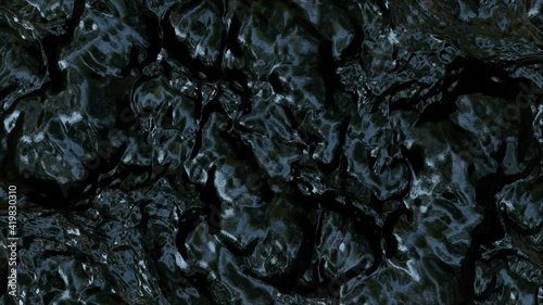 Black tar mixes constantly.
Loop ready animation of black matter moving endlessly.
