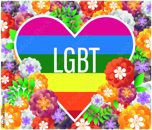 Pride moon poster vector design with line colorful rainbow text.  LGBT Pride for Lesbian Gay Bisexual and Transgender Design Element.