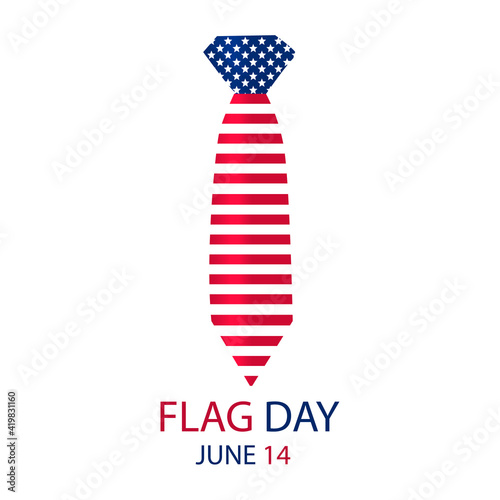 USA Flag Day Tie, vector art illustration.