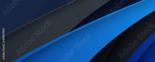 Abstract blue black wave 3d background