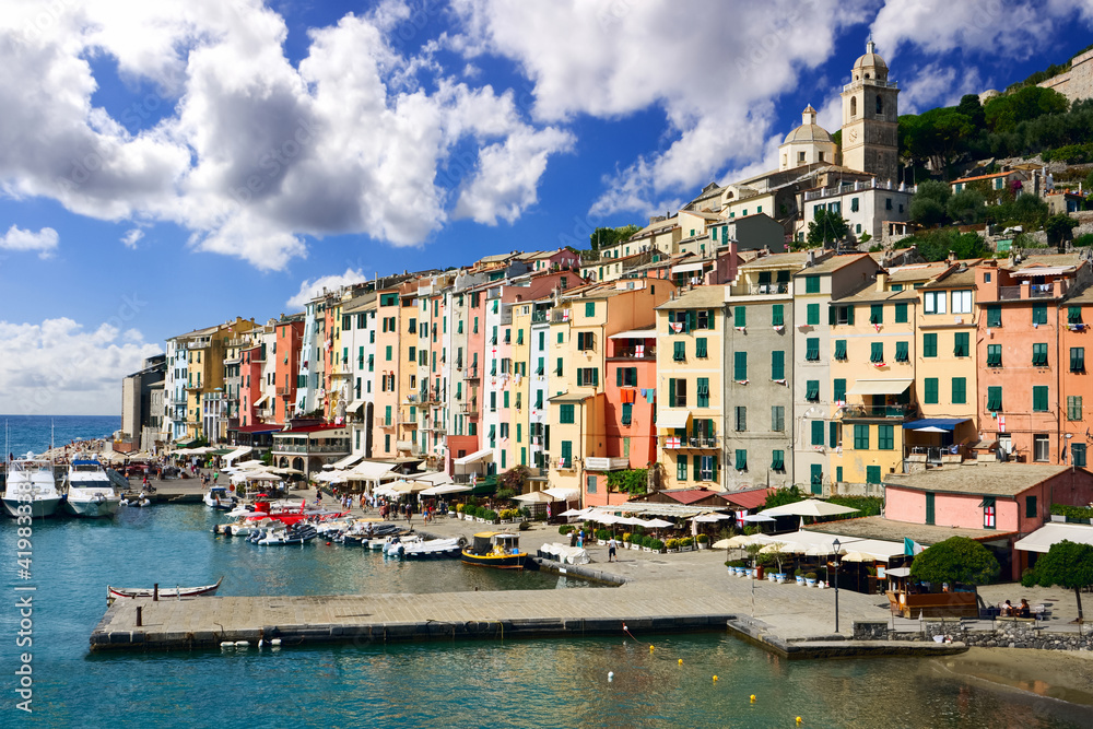 picturesque harbor of Porto Venere, Italian Riviera, Liguria