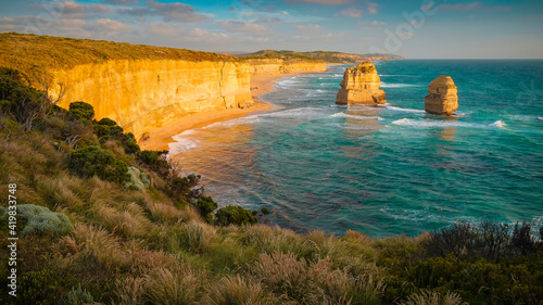 Sunset at the Twelve Apostles - Great Ocean Road in Australia