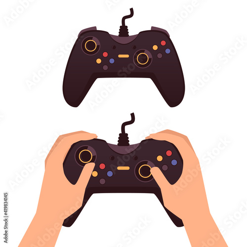 Digital console or game controller a vector isolated illustration