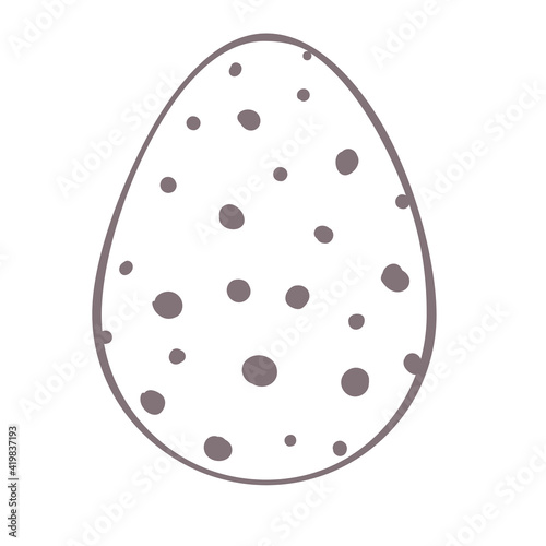 Happy Easter eggs with ornament. Black and white Happy Easter vector illustration. Boho Easter concept design in black and white, flat vector illustrations