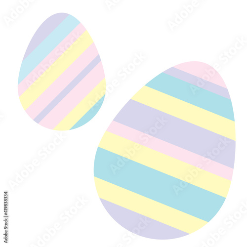 Happy Easter eggs with ornament. Black and white Happy Easter vector illustration. Boho Easter concept design in pastel, flat vector illustrations
