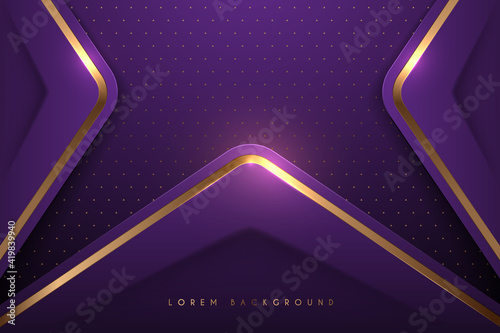 Abstract purple and gold luxury background