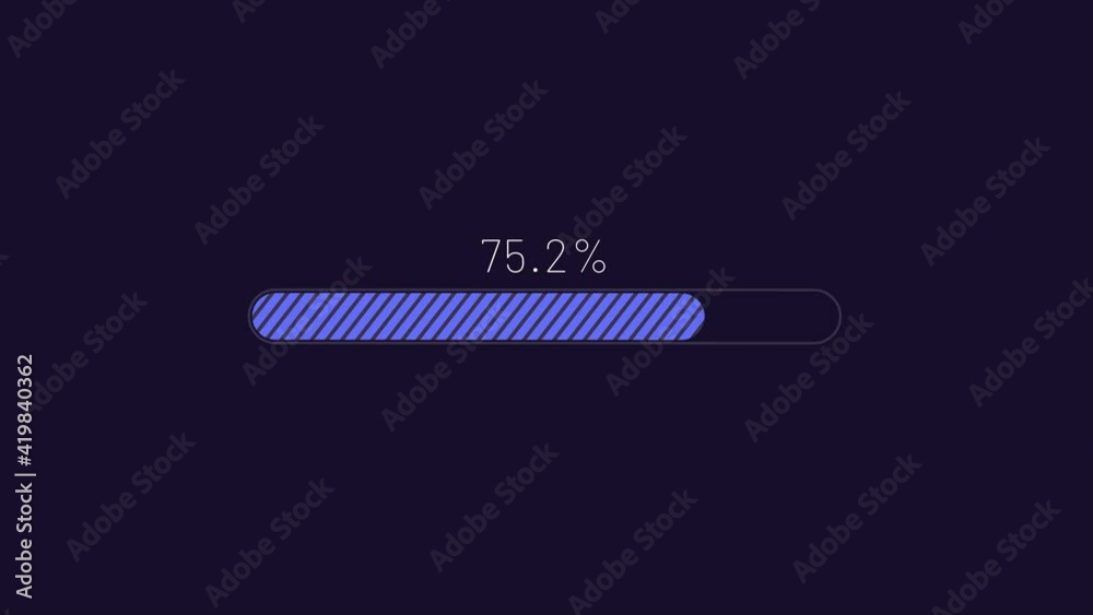 2D animation of progress bar 2D animation of progress bar