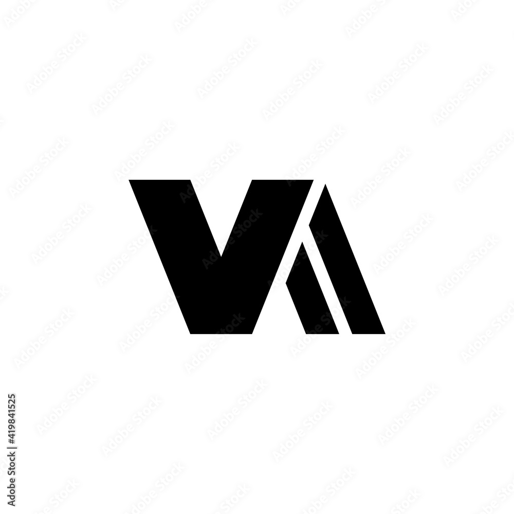 Vector Logo Letters VA Minimalist Vector Logo Letters VA Minimalist