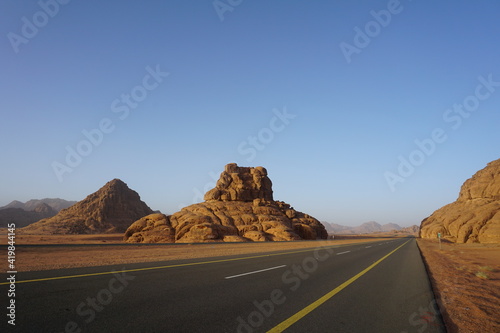 Road in the desert mountains, Tabuk, Saudi Arabia