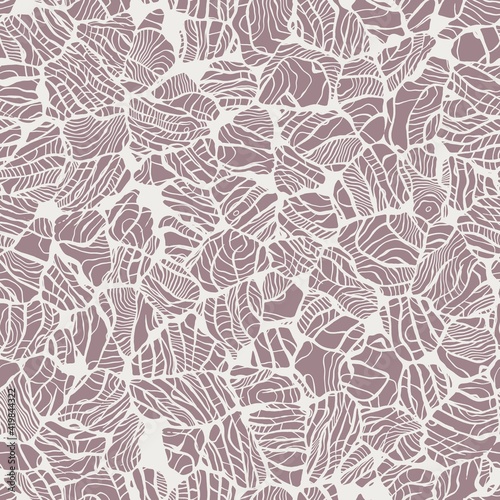 Seamless abstract organic shape pattern for print. High quality illustration. Small broken pieces or shards arranged neatly into an attractive trendy texture. Seamless repeat raster jpg swatch.