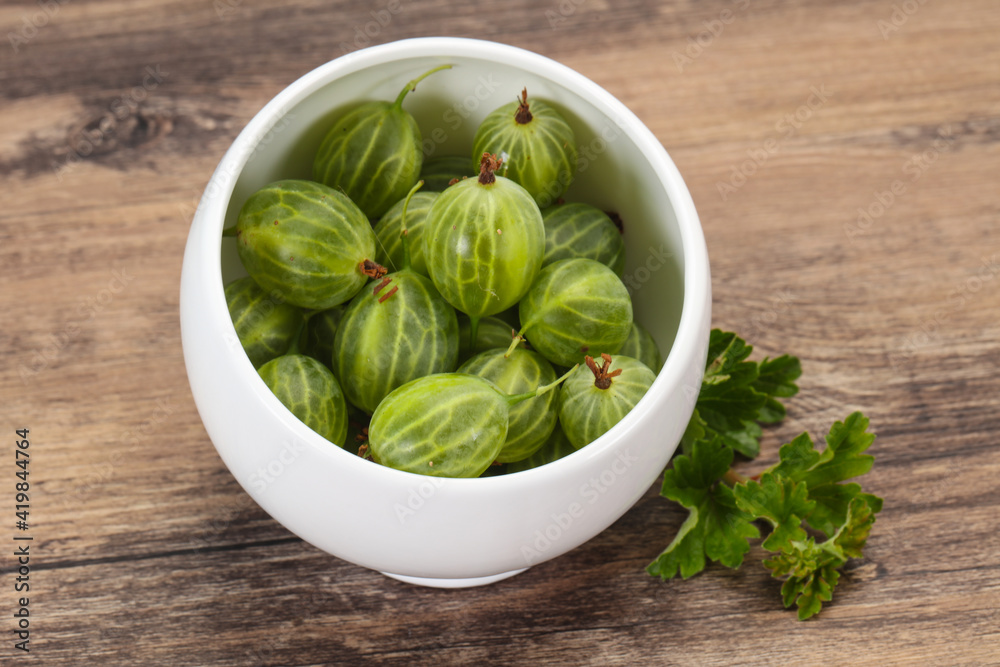 Fresh ripe green sweet gooseberry Fresh ripe green sweet gooseberry