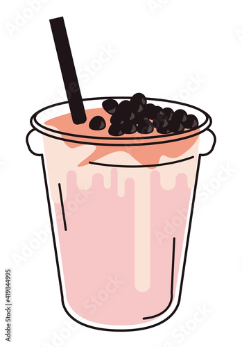 bubble straw pink