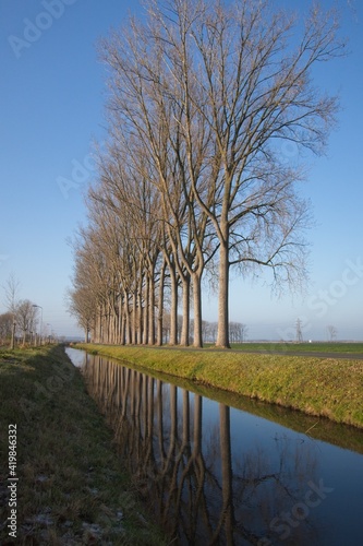 Canal (Valleikanaal) in Wageningen in the Netherlands photo