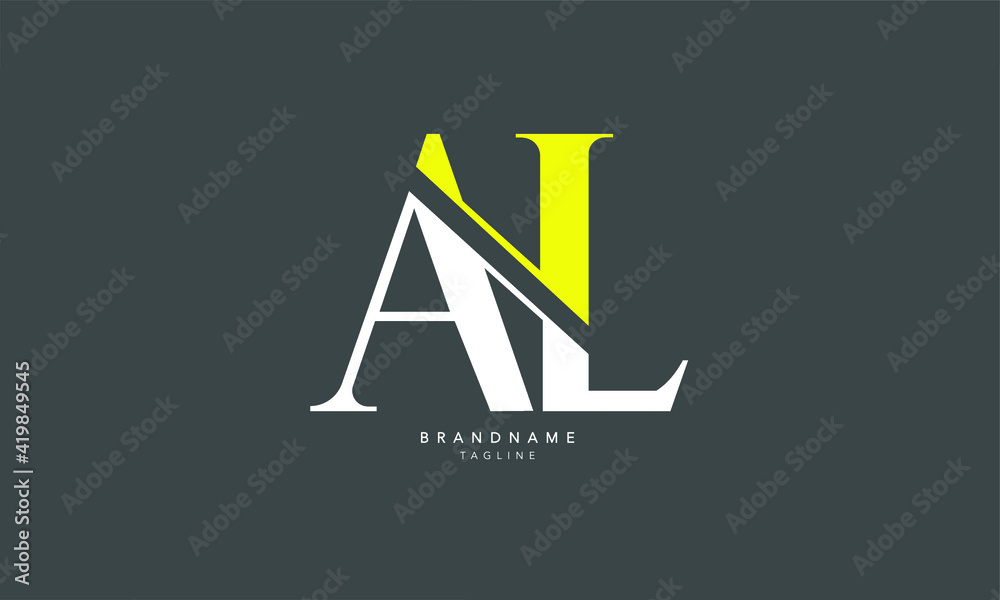 Alphabet letters Initials Monogram logo ALU, AL, LU Stock Vector | Adobe  Stock