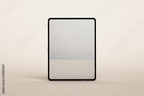 Tablet mockup on soft color background