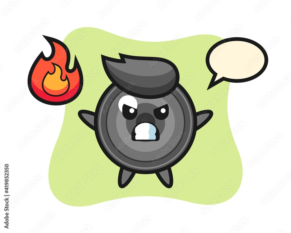 Fototapeta premium Camera lens character cartoon with angry gesture