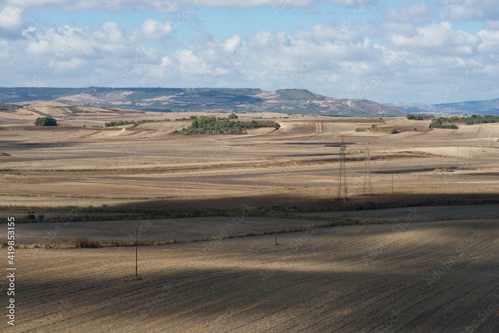 Italy, Barumini - 2019-09-30 : Fields around Las Plassas, an old fort in Central Sardinia