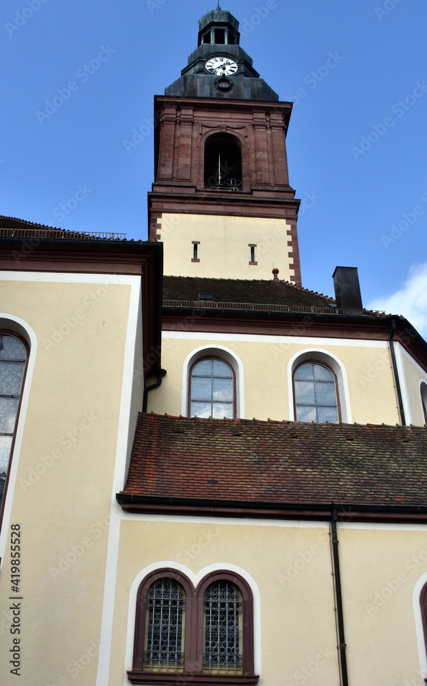 Fototapeta premium Kirche in Haslach im Kinzigtal
