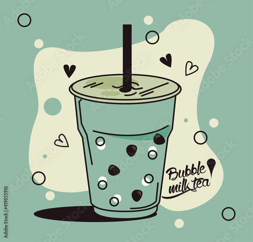 bubble straw green