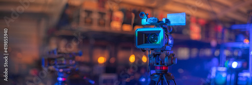 Принти на полотні shooting a concert on television