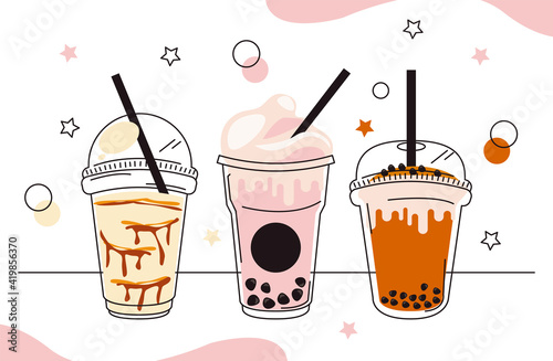 three bubbles milks