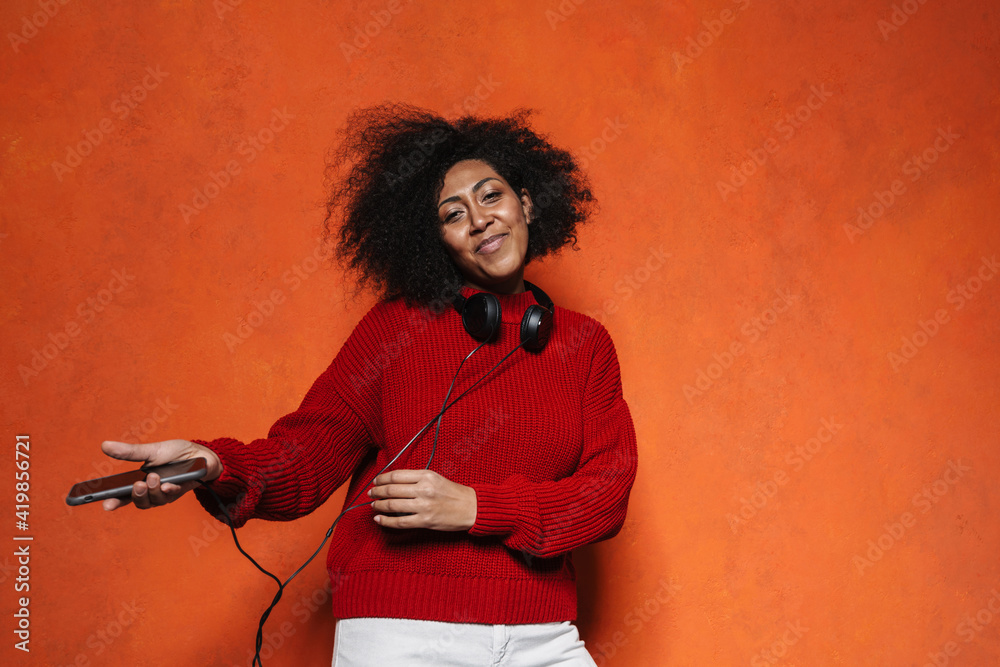 Smiling attractive casual young african woman Smiling attractive casual young african woman