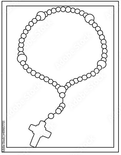 
Rosary drawing vector design templates 

