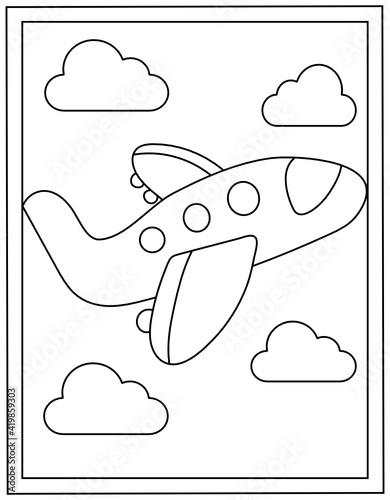 
Travel by air, airplane drawing vector 

