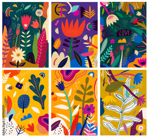 Beautiful bright spring wallpapers, posters, covers, cards with flowers,  leaves, floral bouquets, flower compositions. 