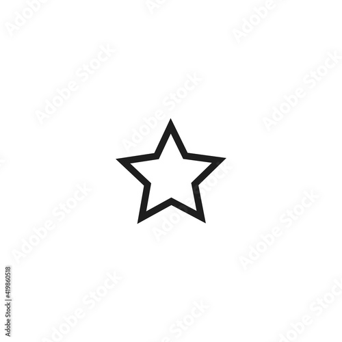 Star icon vector. Simple favorite sign